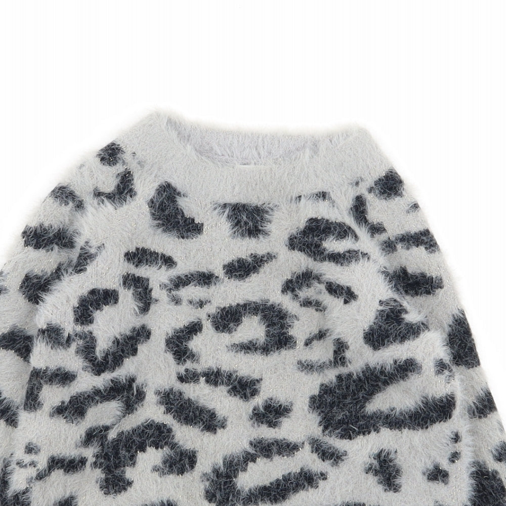 NEXT Girls Multicoloured Animal Print  Jumper Dress  Size 3 Years