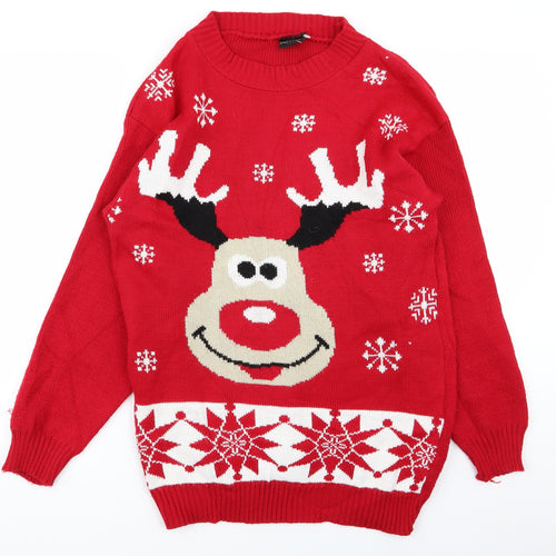 saphire Womens Red   Pullover Jumper Size M  - Christmas Jumper