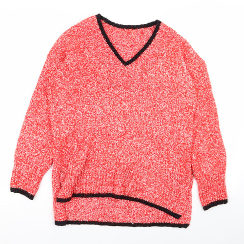 M&S Womens Red   Pullover Jumper Size S