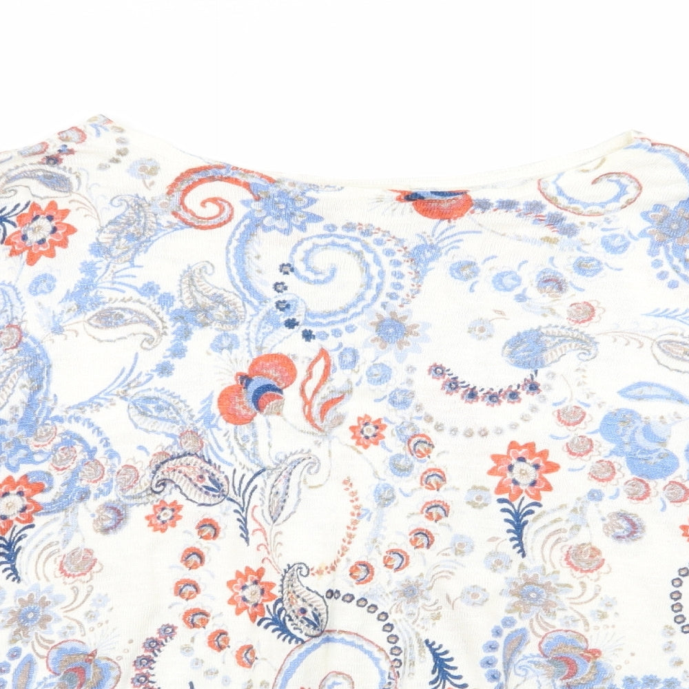 Monsoon Womens Multicoloured Geometric  Basic T-Shirt Size 18