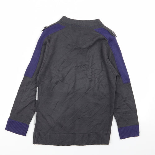 F&F Boys Multicoloured Striped  Pullover Jumper Size 6-7 Years