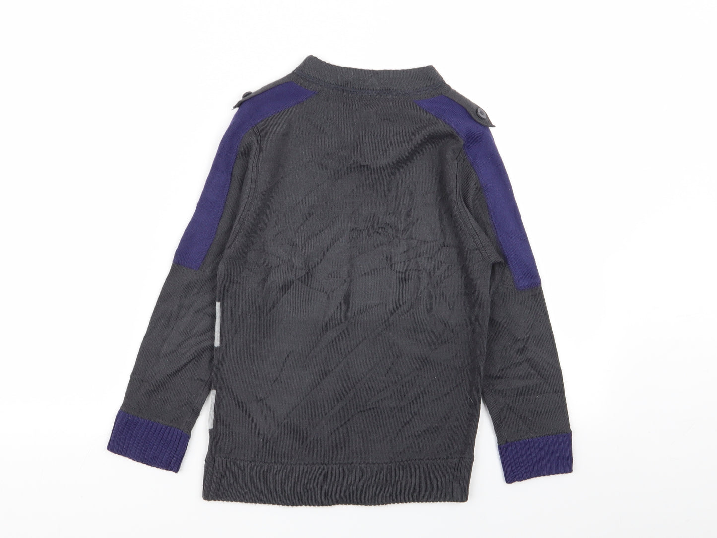 F&F Boys Multicoloured Striped  Pullover Jumper Size 6-7 Years