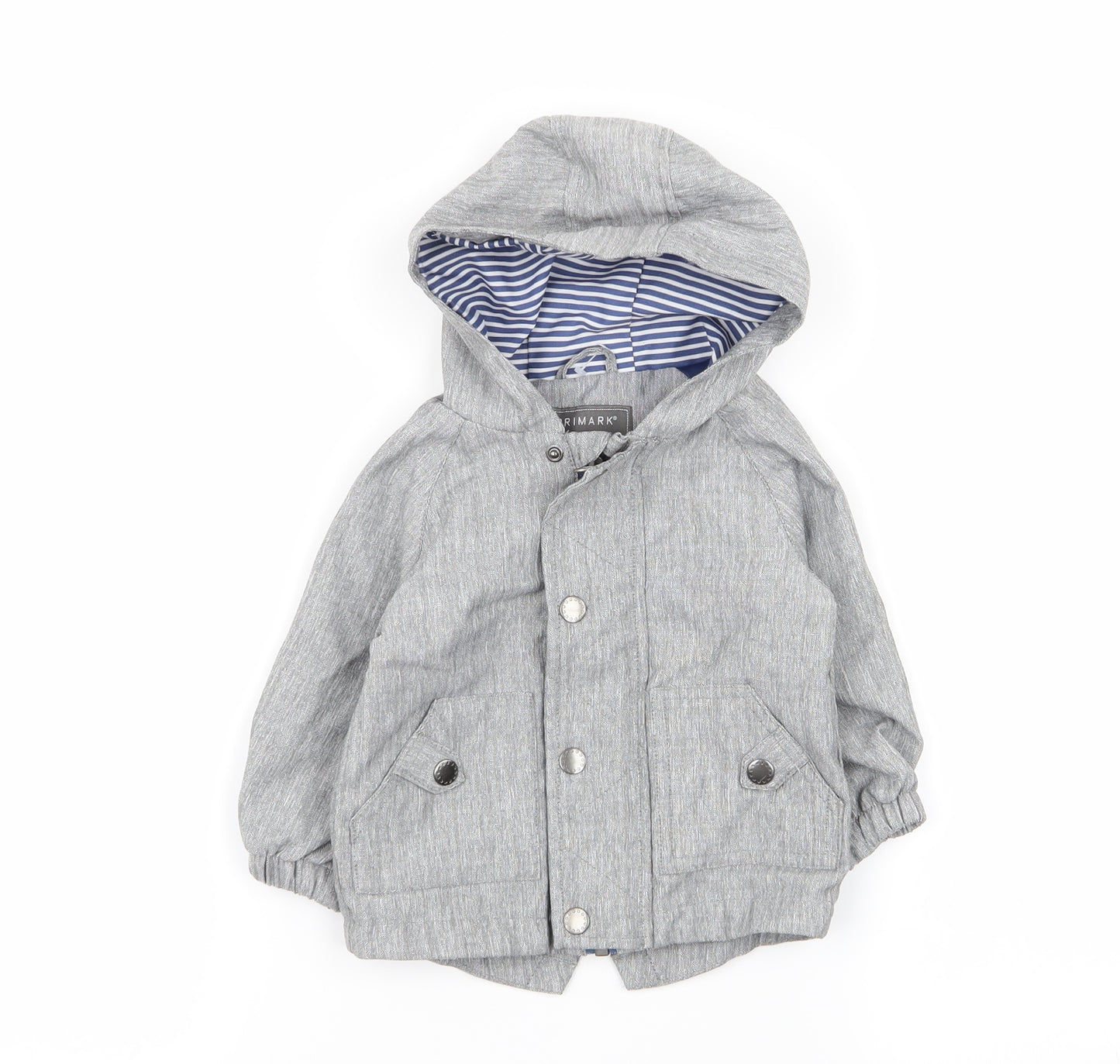 Primark Boys Grey   Basic Coat Coat Size 6-9 Months