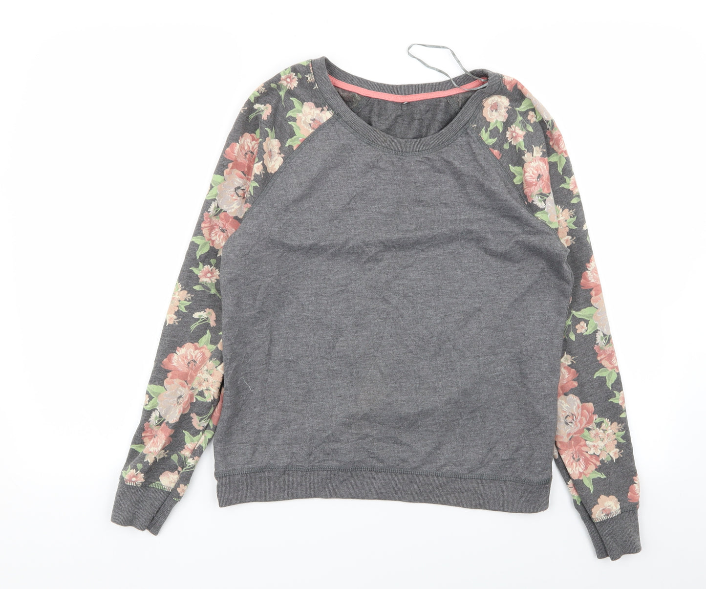 Asda George Womens Grey Floral  Pullover Jumper Size 12