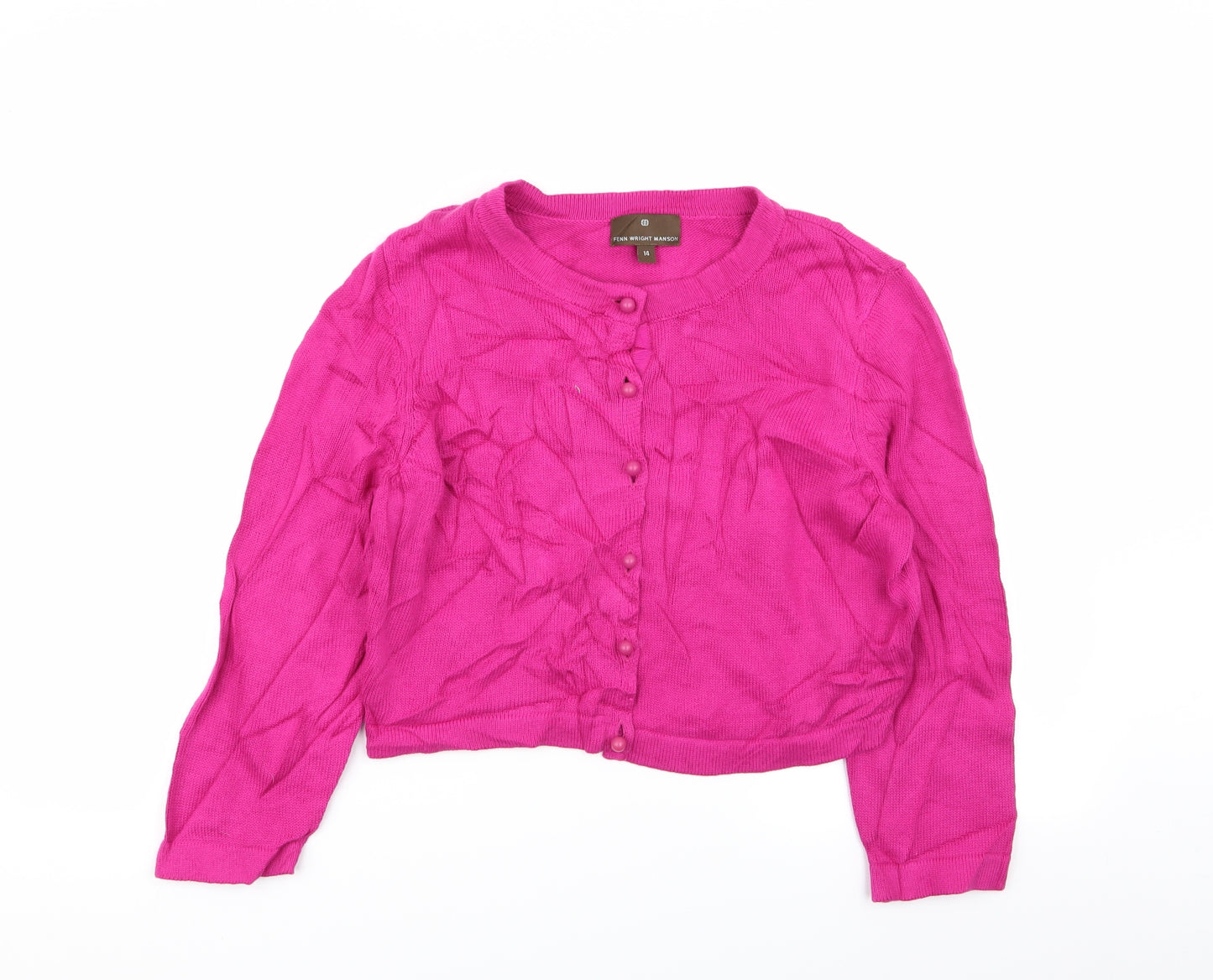 Fenn Wright Manson Womens Pink   Cardigan Jumper Size 14