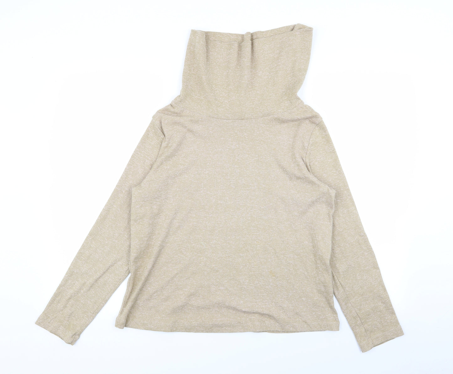 M&S Womens Beige   Basic T-Shirt Size 14
