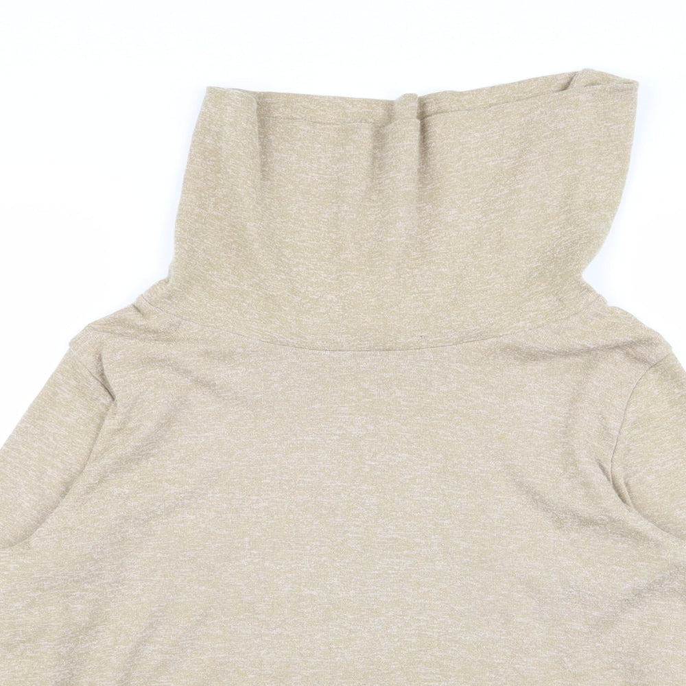 M&S Womens Beige   Basic T-Shirt Size 14