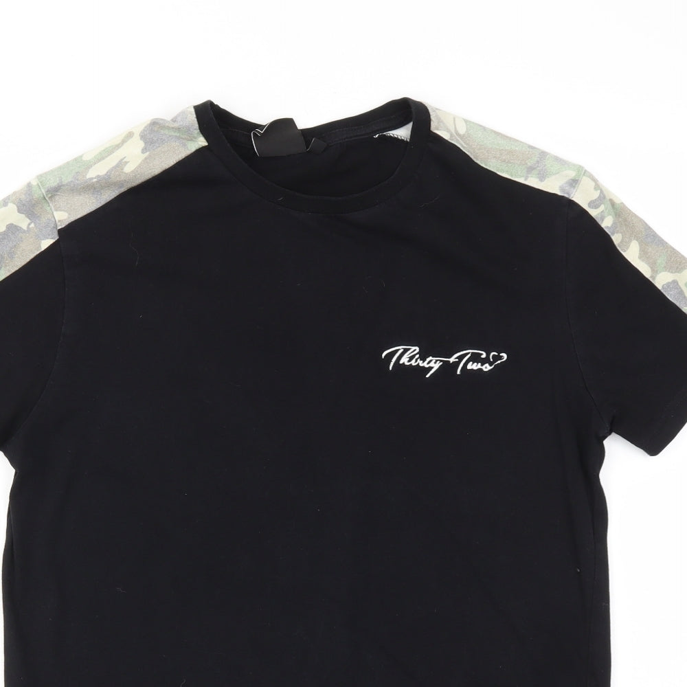 Preworn Mens Black    T-Shirt Size S