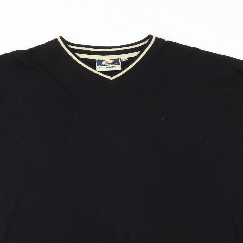 Giorgio Mens Black    T-Shirt Size 2XL