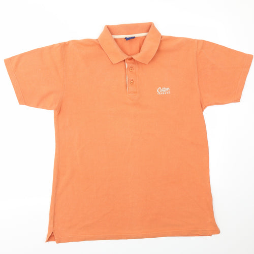 Cotton Traders Mens Orange    Polo Size M