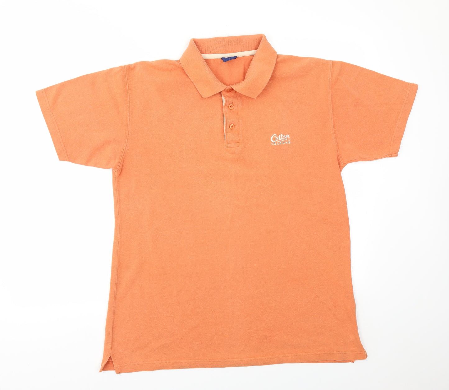 Cotton Traders Mens Orange    Polo Size M