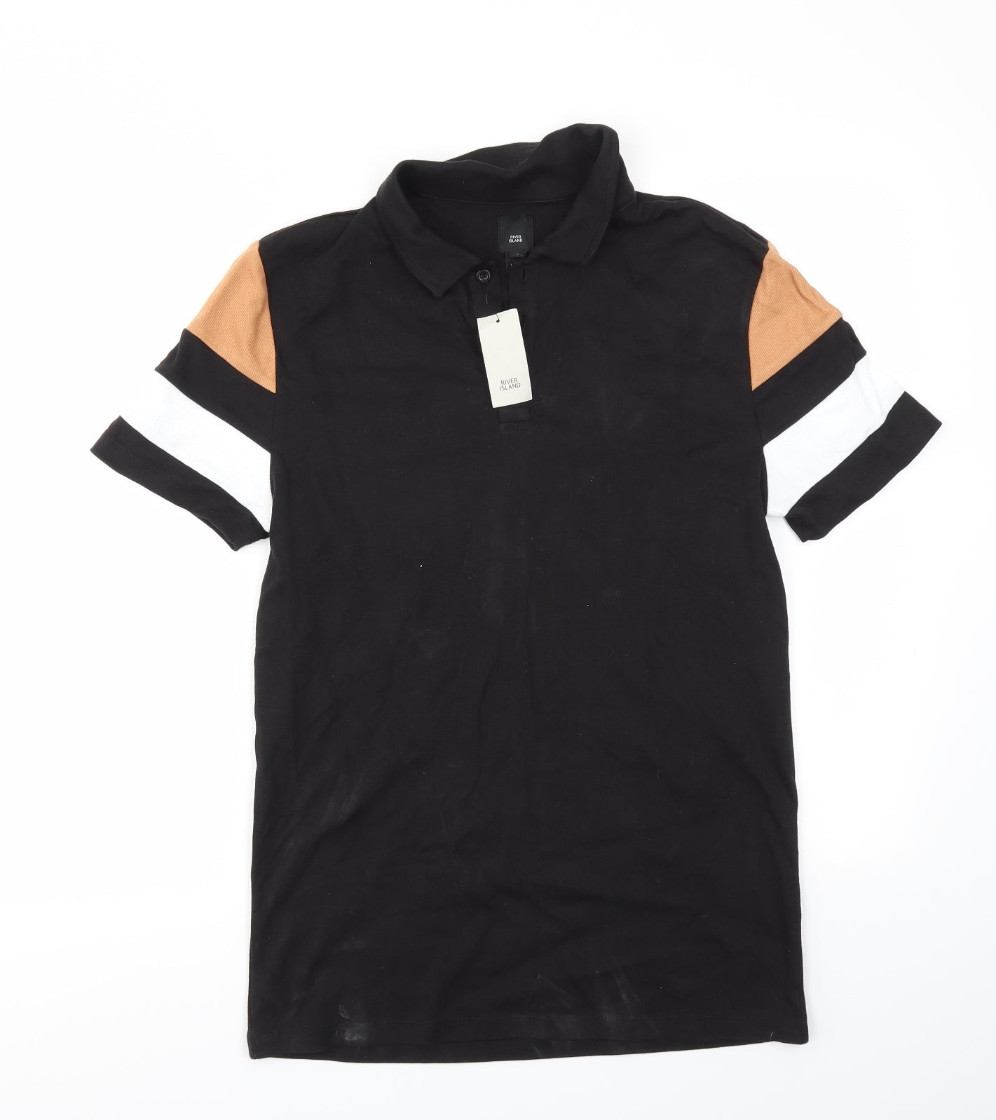 River Island Mens Black    T-Shirt Size S