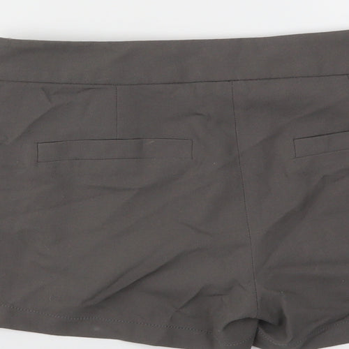 VILA Womens Grey Houndstooth  Cut-Off Shorts Size S