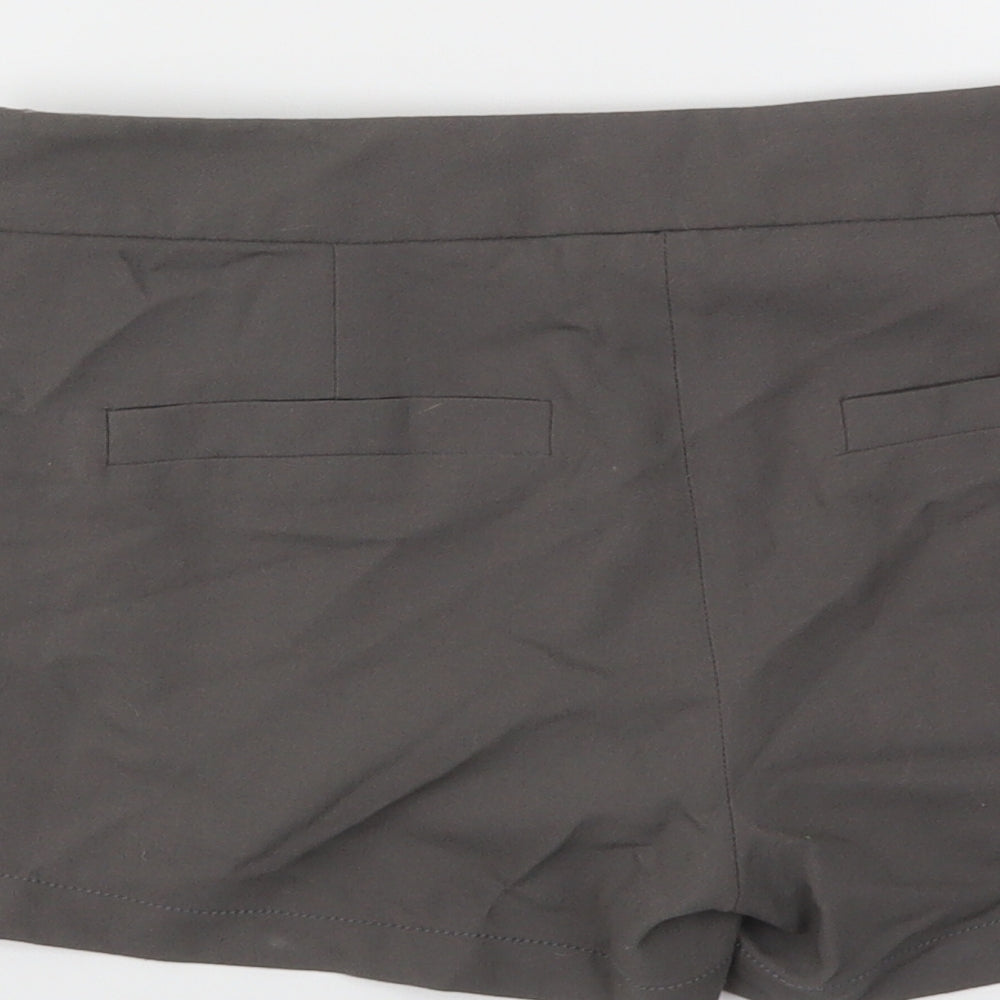 VILA Womens Grey Houndstooth  Cut-Off Shorts Size S