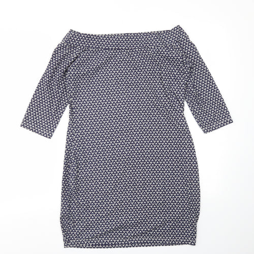 Primark Womens Blue Geometric  Fit & Flare  Size 14