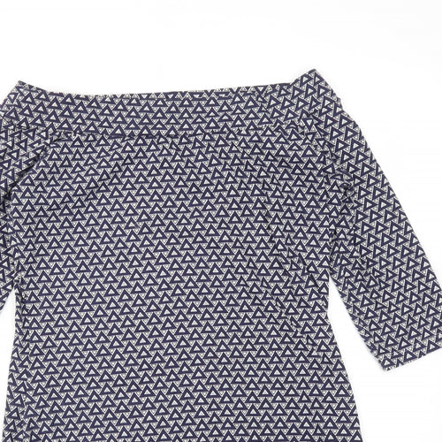 Primark Womens Blue Geometric  Fit & Flare  Size 14