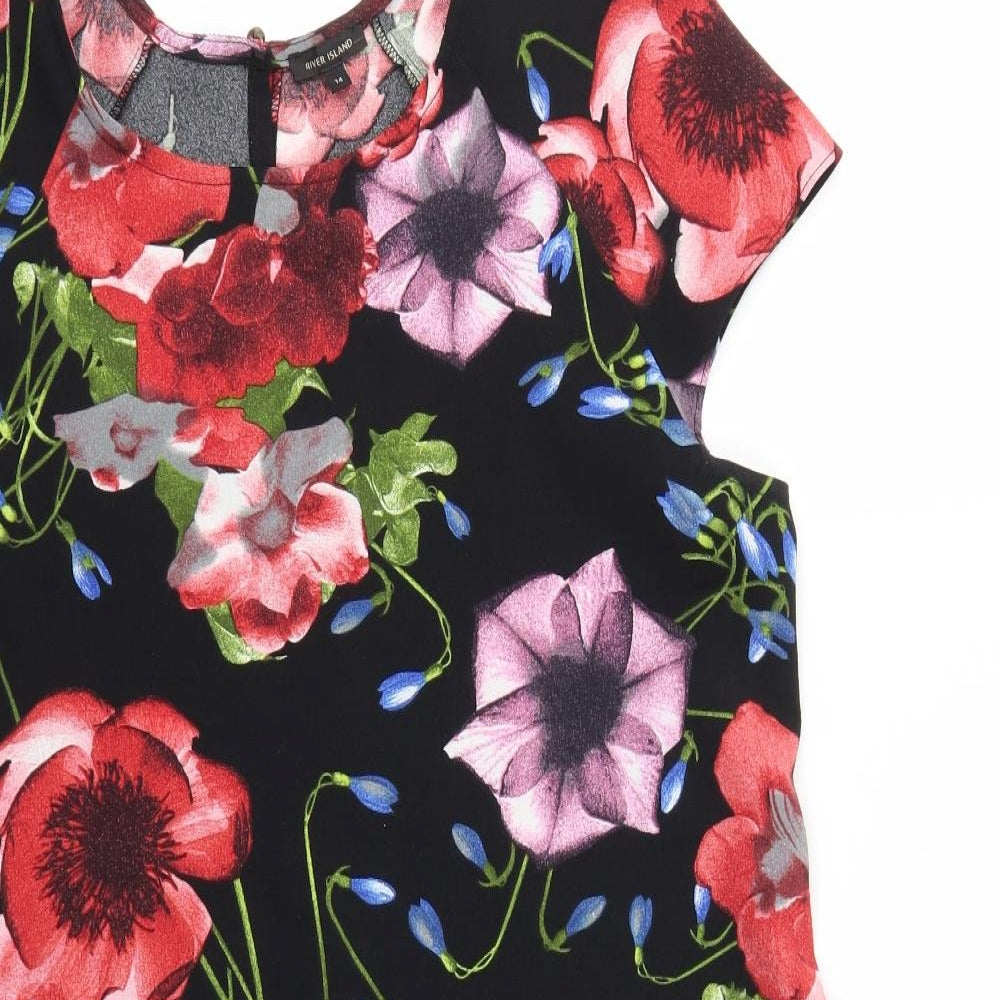 River Island Womens Multicoloured Floral  Fit & Flare  Size 14