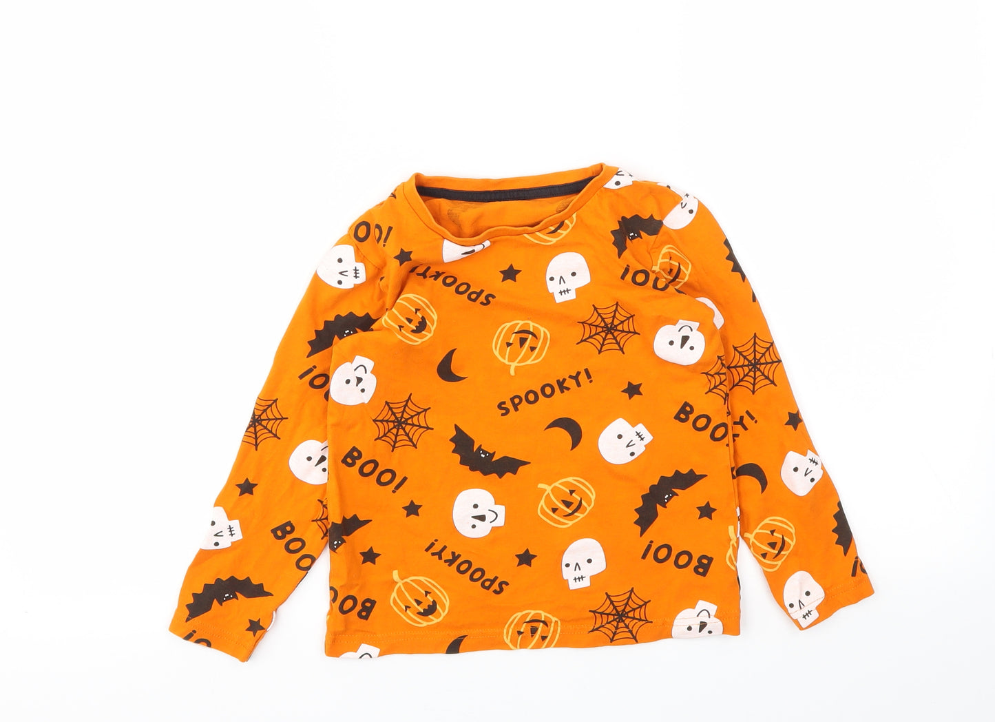 TU Boys Orange Animal Print  Basic T-Shirt Size 4-5 Years