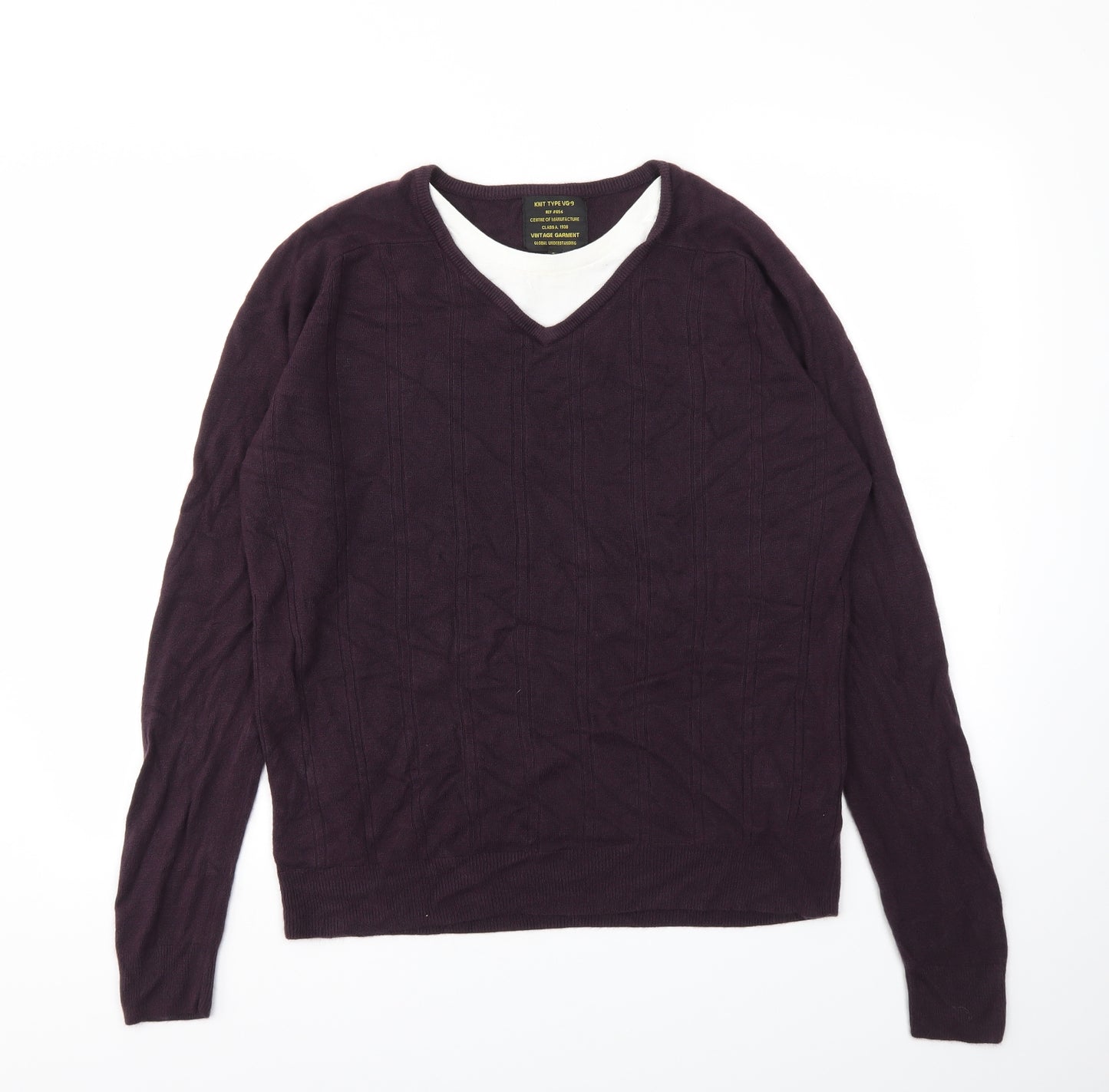 Vintage Garment Mens Purple   Pullover Sweatshirt Size L
