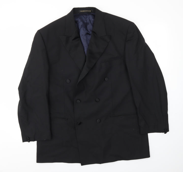M&S Mens Black   Jacket Blazer Size 42