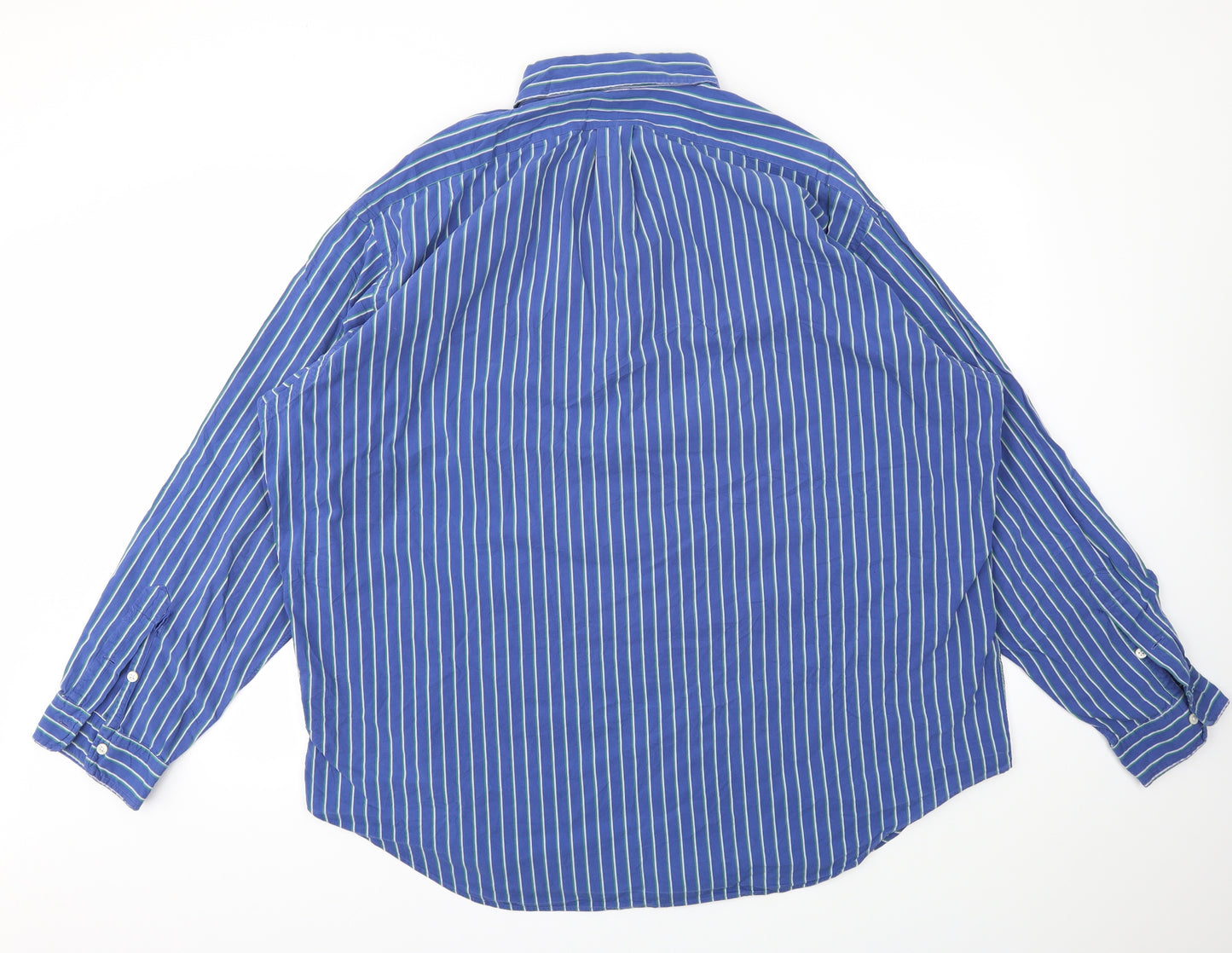 Ralph Lauren Mens Blue Striped   T-Shirt Size 2XL