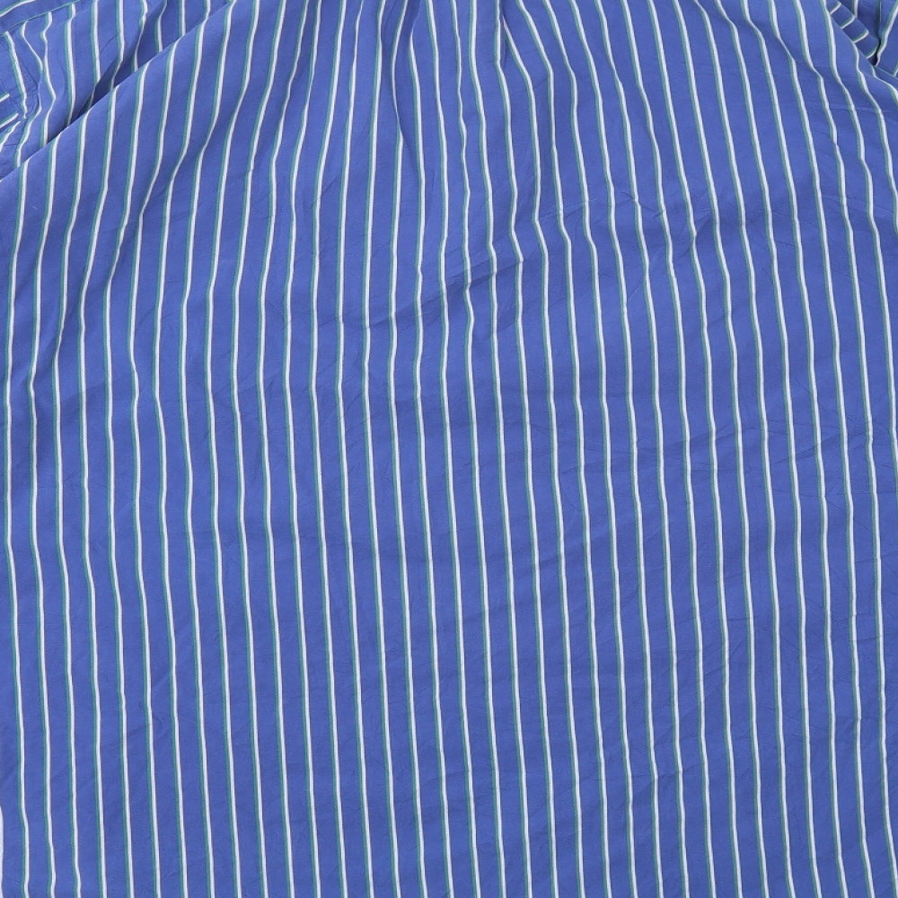 Ralph Lauren Mens Blue Striped   T-Shirt Size 2XL
