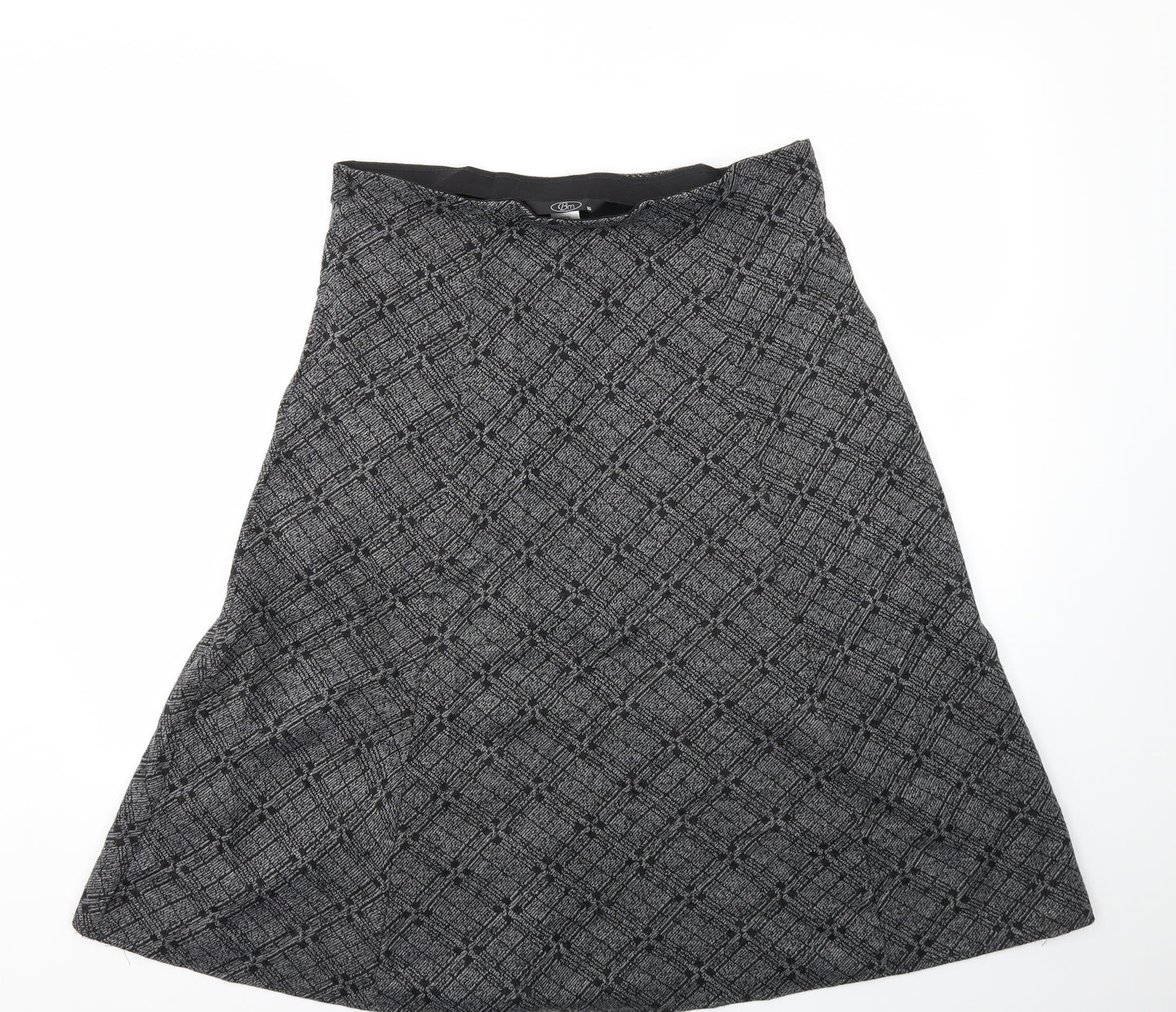 BM Womens Grey   Flare Skirt Size 16  - stretch waistband