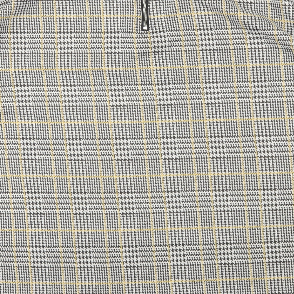 Primark Womens Grey Check  Basic T-Shirt Size M