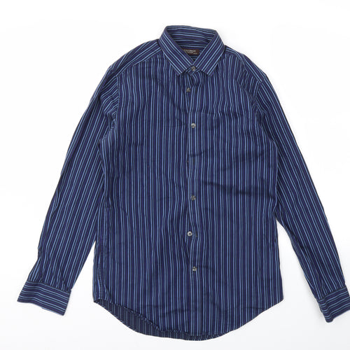 St George Mens Blue Striped   T-Shirt Size 15