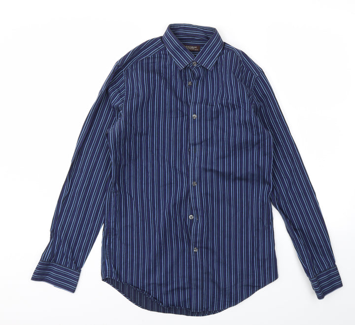 St George Mens Blue Striped T-Shirt Size 15