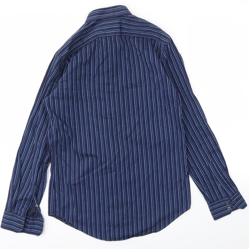 St George Mens Blue Striped   T-Shirt Size 15