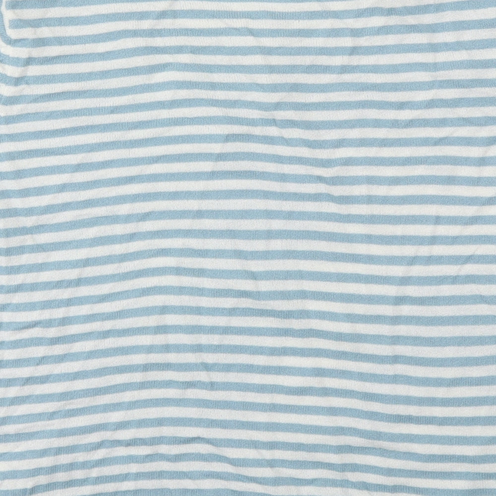Eastex Womens Blue Striped  Basic T-Shirt Size 18