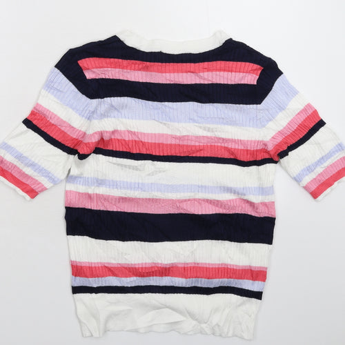 Marks and Spencer Womens Multicoloured Striped Knit Pullover Jumper Size 12