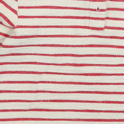 Nutmeg Girls White Striped Knit Pullover Jumper Size 5-6 Years