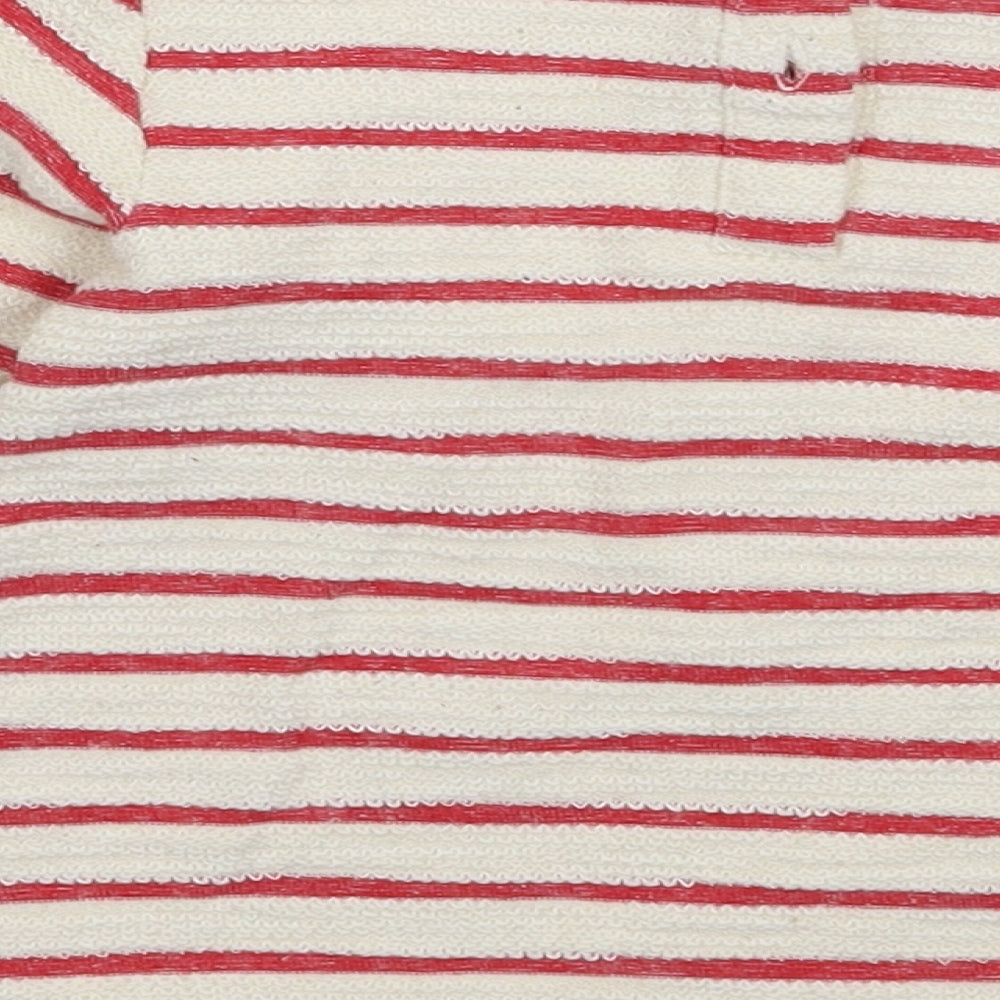 Nutmeg Girls White Striped Knit Pullover Jumper Size 5-6 Years