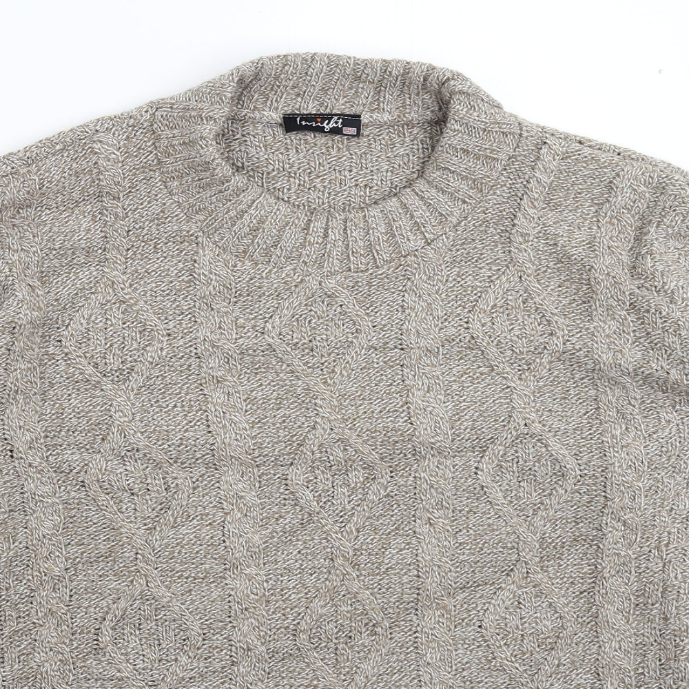 Insight Mens Grey  Knit Pullover Jumper Size L