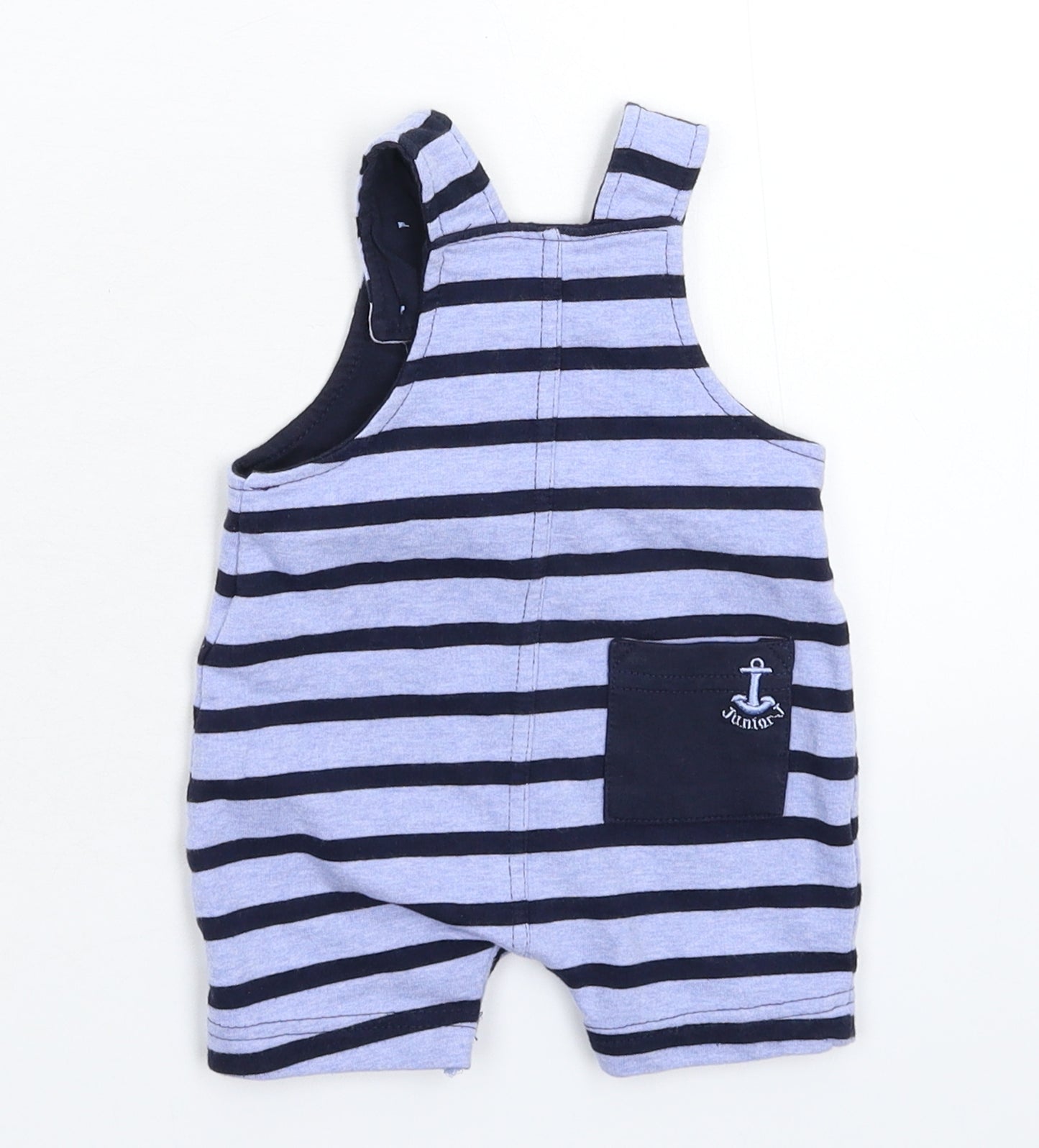 Debenhams Baby Blue Striped  Dungaree Outfit/Set Size Newborn