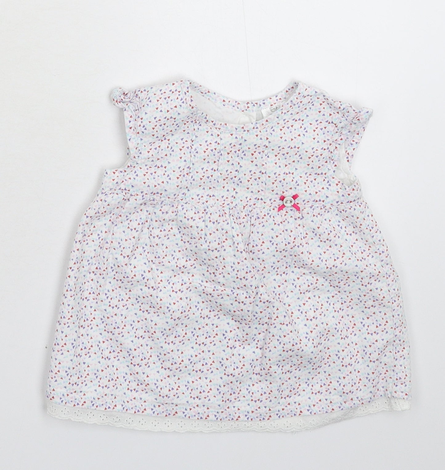 F&F Girls White   Fit & Flare  Size 3-6 Months
