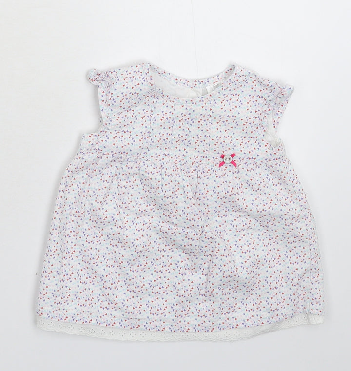 F&F Girls White Fit & Flare Size 3-6 Months