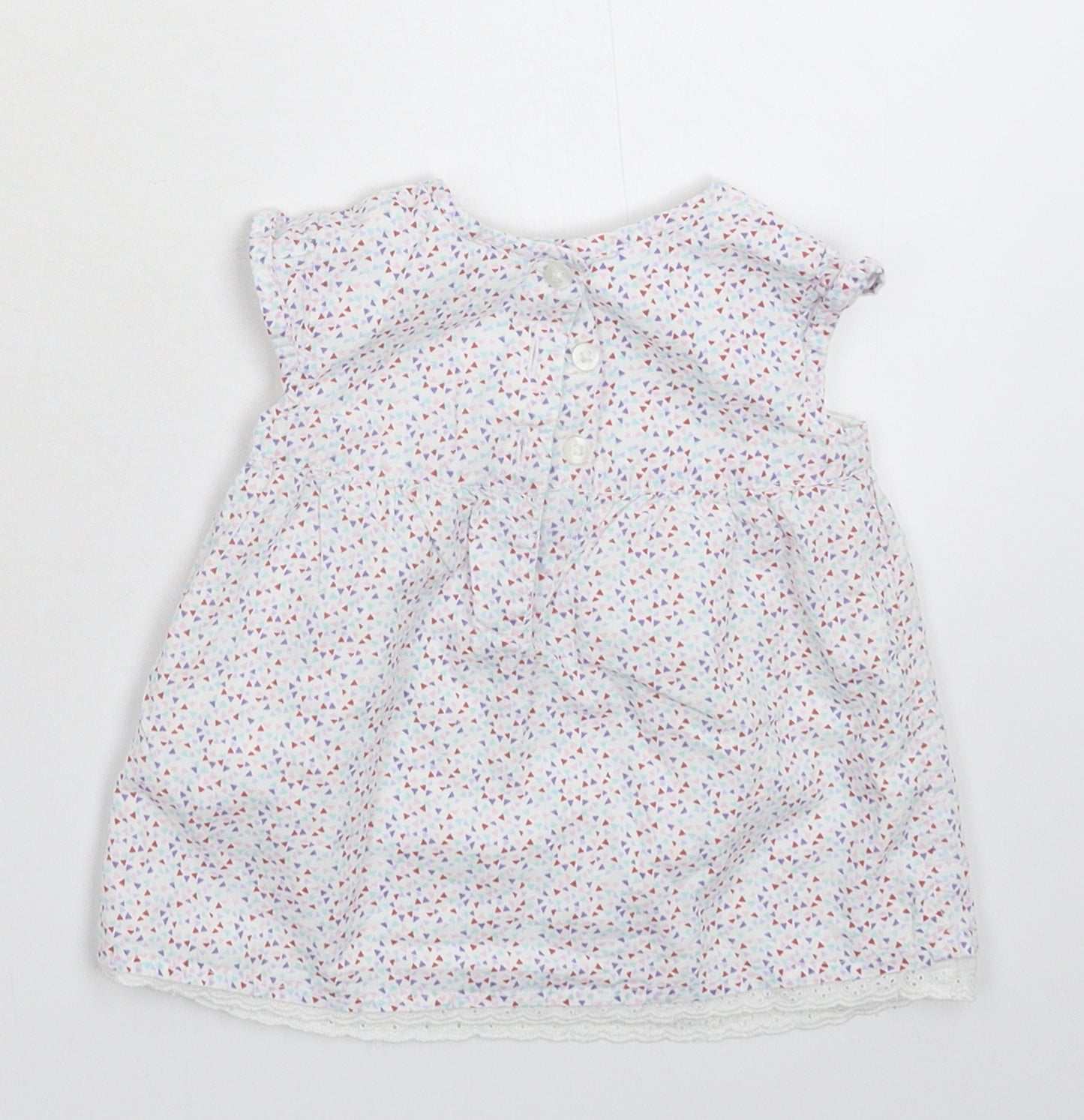 F&F Girls White   Fit & Flare  Size 3-6 Months