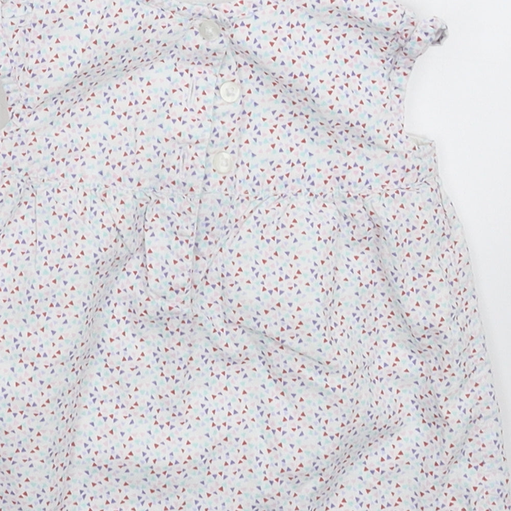 F&F Girls White   Fit & Flare  Size 3-6 Months