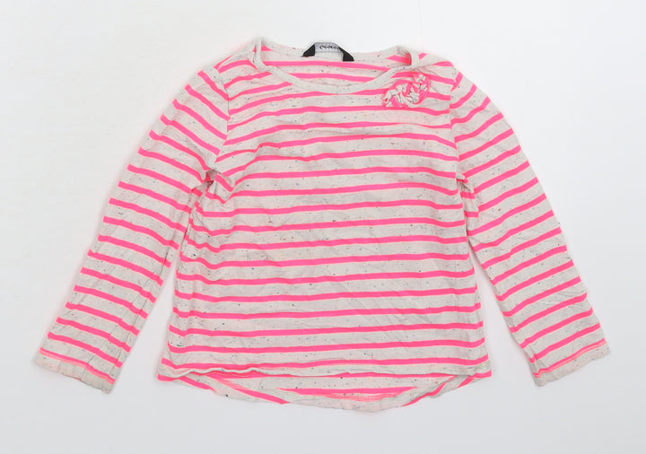 George Girls Multicoloured Striped Basic T-Shirt Size 3-4 Years