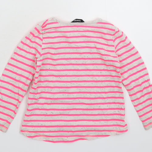 George Girls Multicoloured Striped  Basic T-Shirt Size 3-4 Years