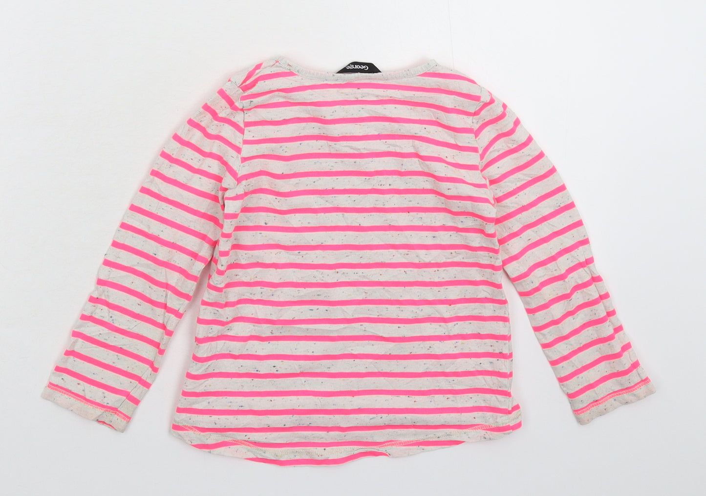 George Girls Multicoloured Striped  Basic T-Shirt Size 3-4 Years