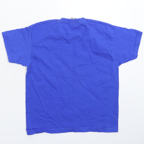 Fruit of the Loom Girls Blue Polka Dot  Basic T-Shirt Size 5-6 Years