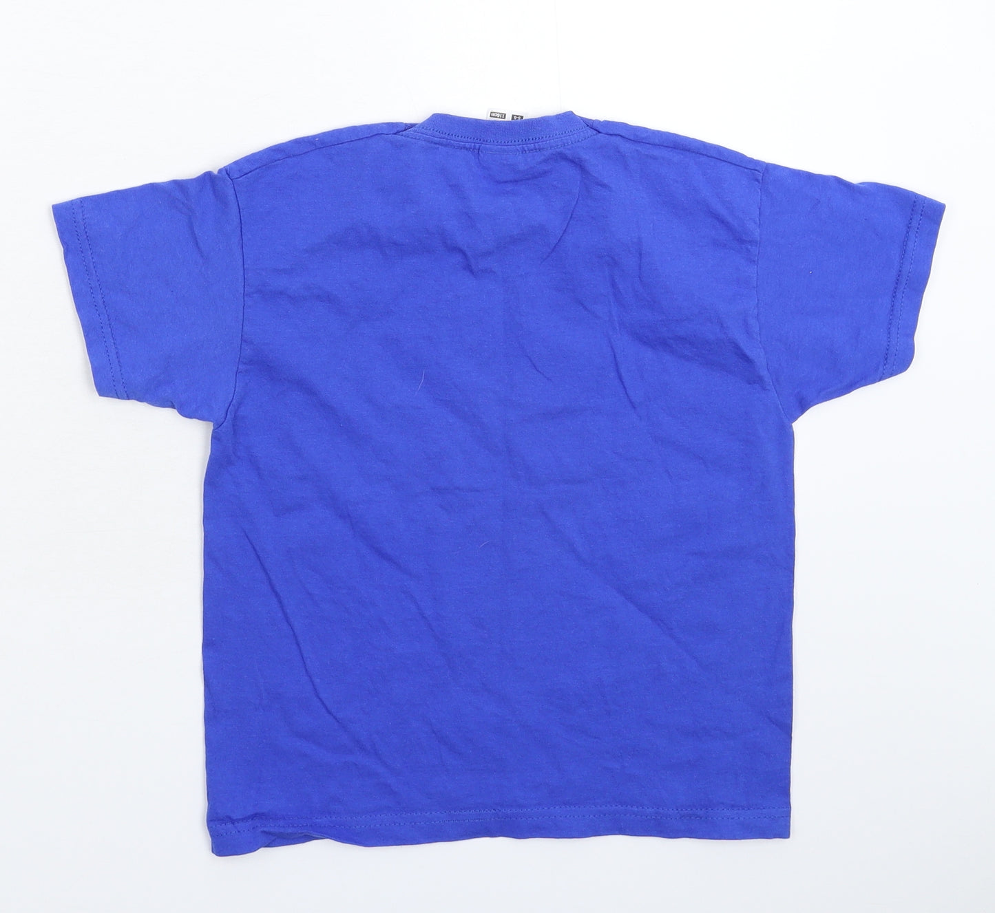 Fruit of the Loom Girls Blue Polka Dot  Basic T-Shirt Size 5-6 Years