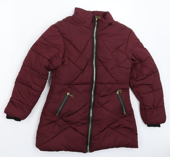JingPintz Girls Brown Puffer Jacket Coat Size XL