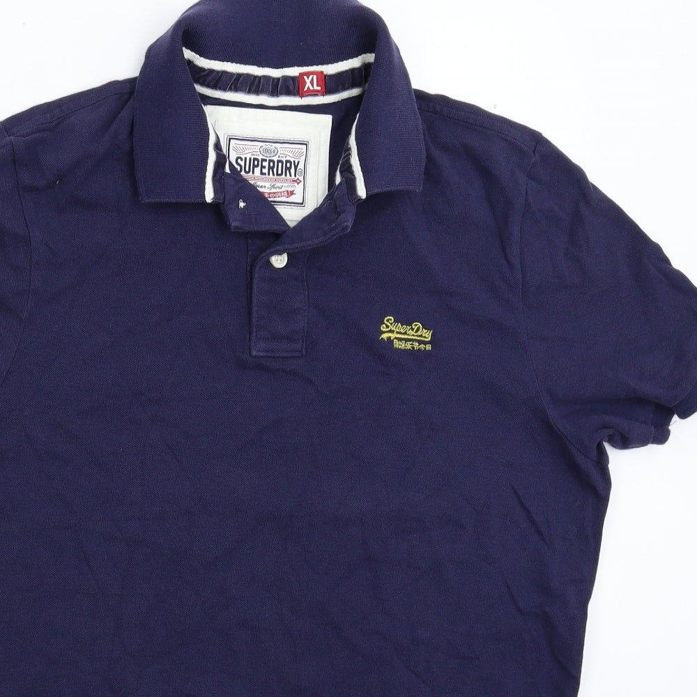 Superdry Mens Blue    Polo Size XL