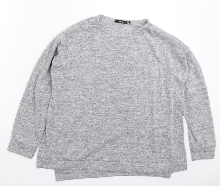 Boohoo Womens Grey Knit Pullover Jumper Size 8