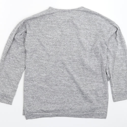 Boohoo Womens Grey  Knit Pullover Jumper Size 8